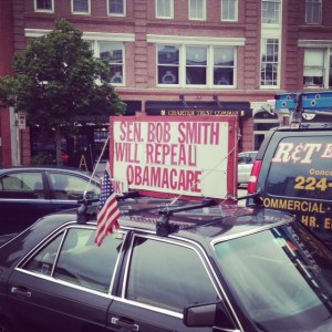 One of the many political opinions on display lately. Photo/Meg Heckman